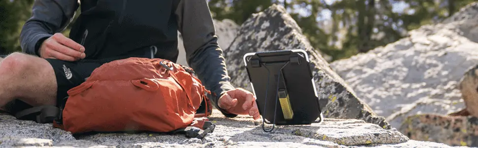 Solar charging for hiking and camping