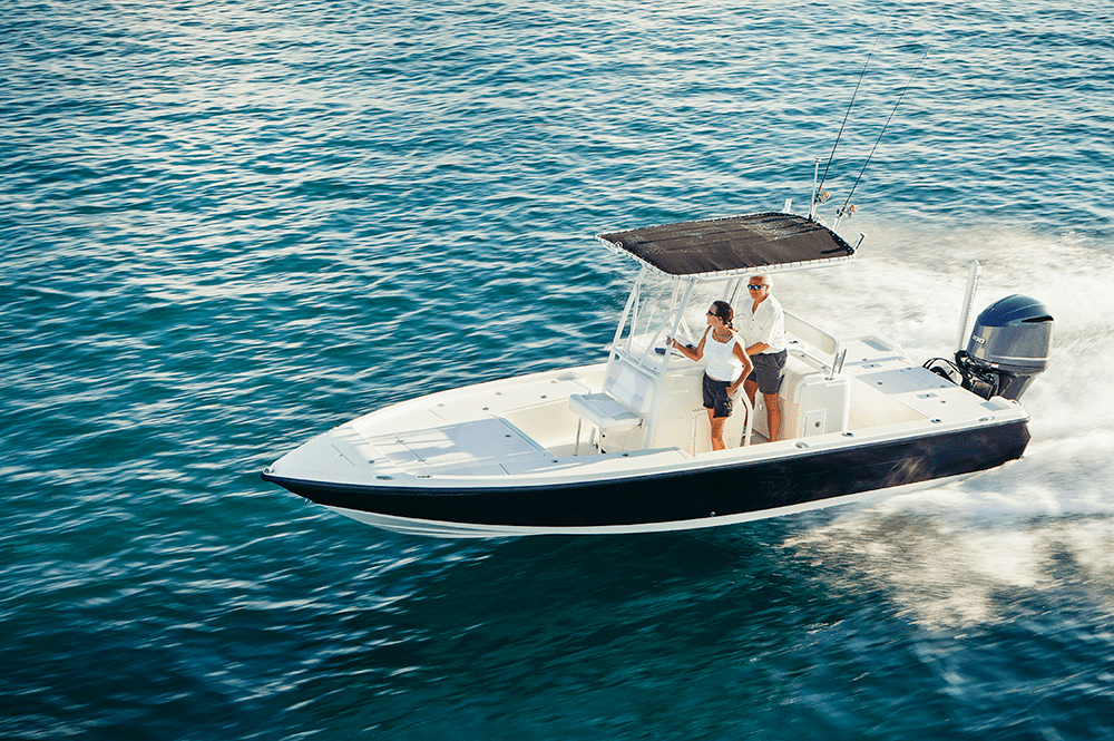 couple on a fishing boat