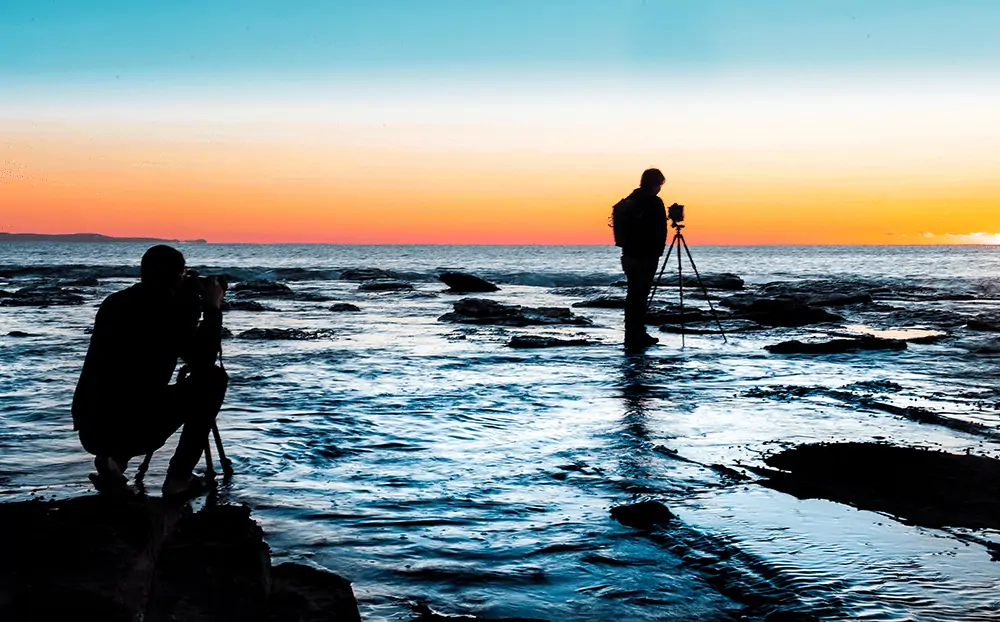 photographers in ocean