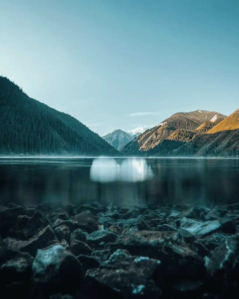 underwater view of lake