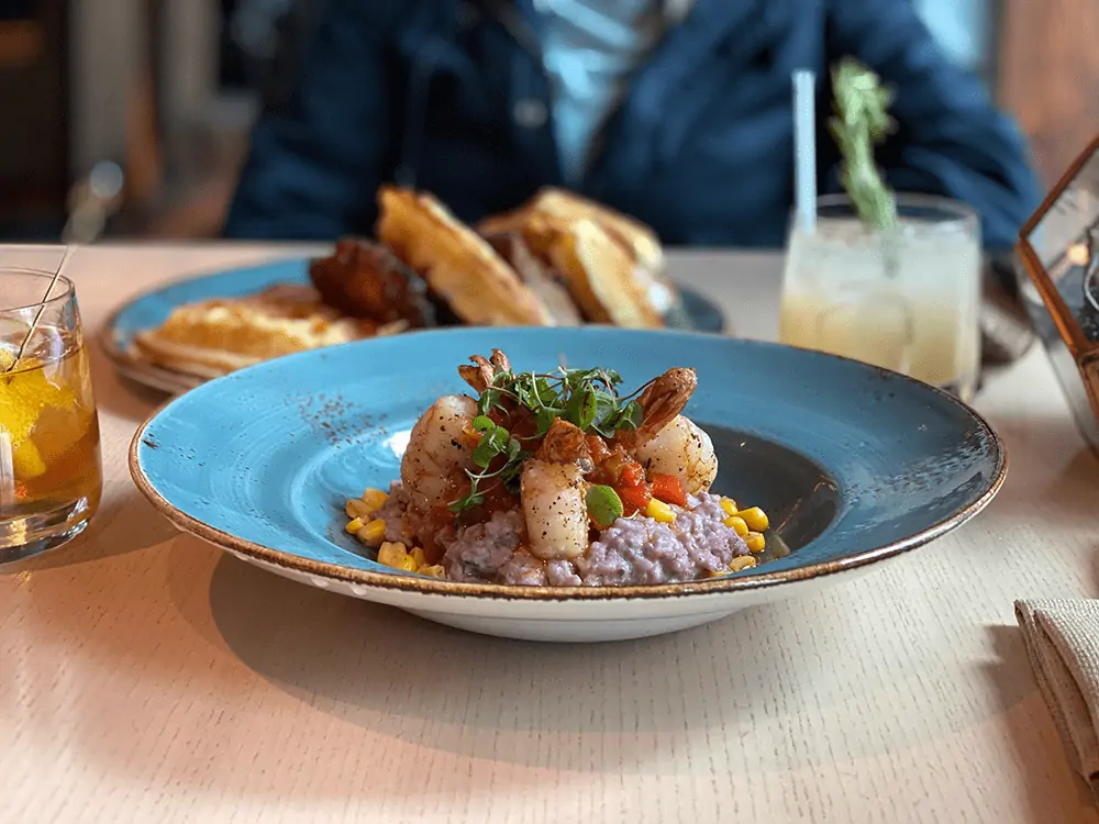 Shrimp and grits at the Bistro