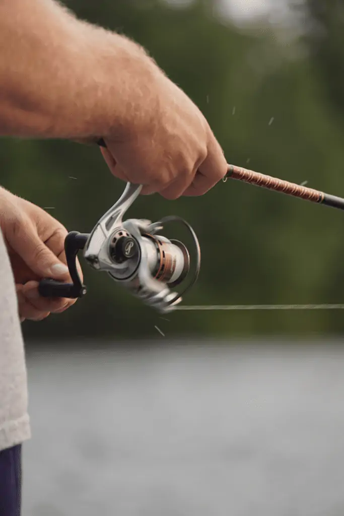 retrieving on a spinning reel