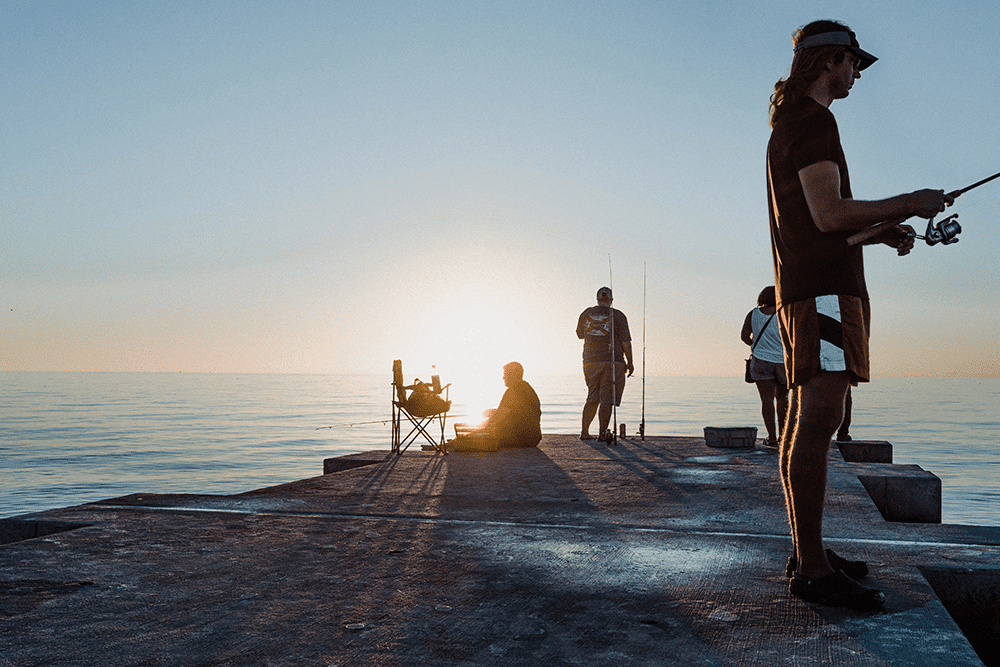 fishing at the jetty