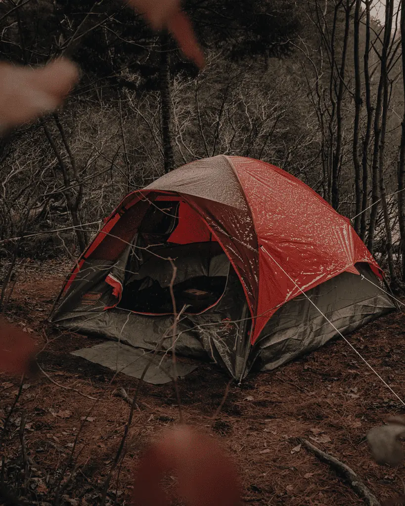 tent camping in poor weather