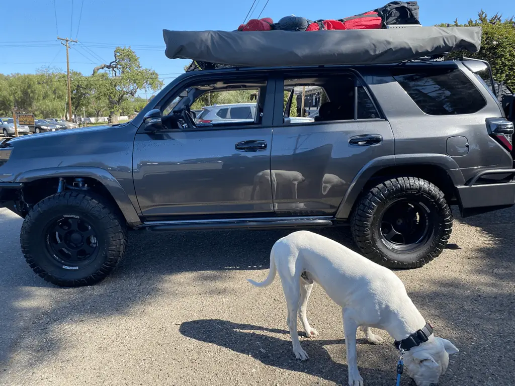 Toyota 4Runner camping set up.